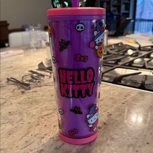 Hello Kitty Purple Tumbler with Straw